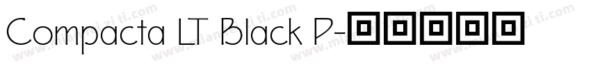 Compacta LT Black P字体转换